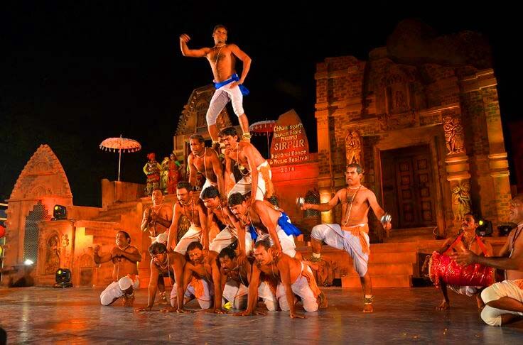 Chhattisgarh Panthi Dance group in traditional white attire